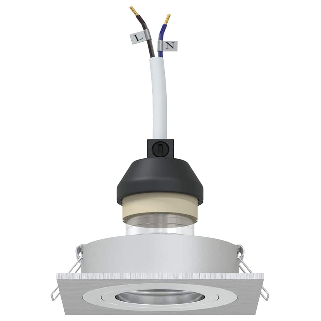 Spotlight 12 pcs Argento 9 x 9 x 2 cm Alluminio