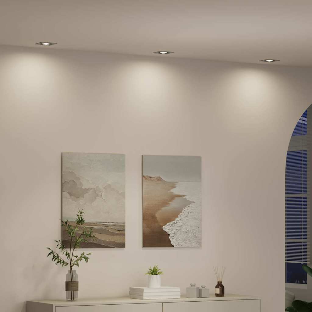 Spotlight 24 pcs Argento 9 x 9 x 2 cm Alluminio