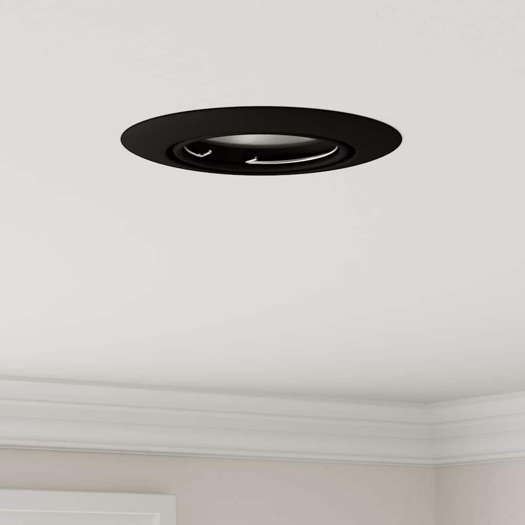 Spotlights con i riflettori 6 pcs Nero 9 x 9 cm Metallo - homemem39
