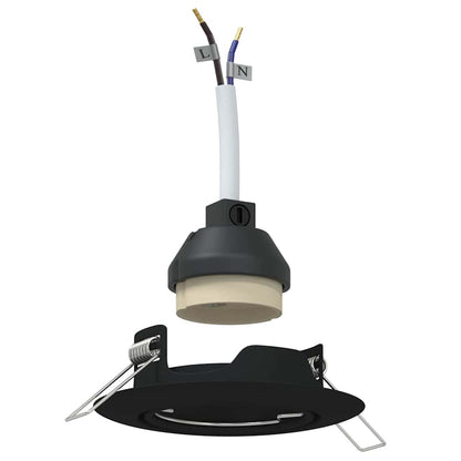 Spotlights con i riflettori 6 pcs Nero 9 x 9 cm Metallo - homemem39