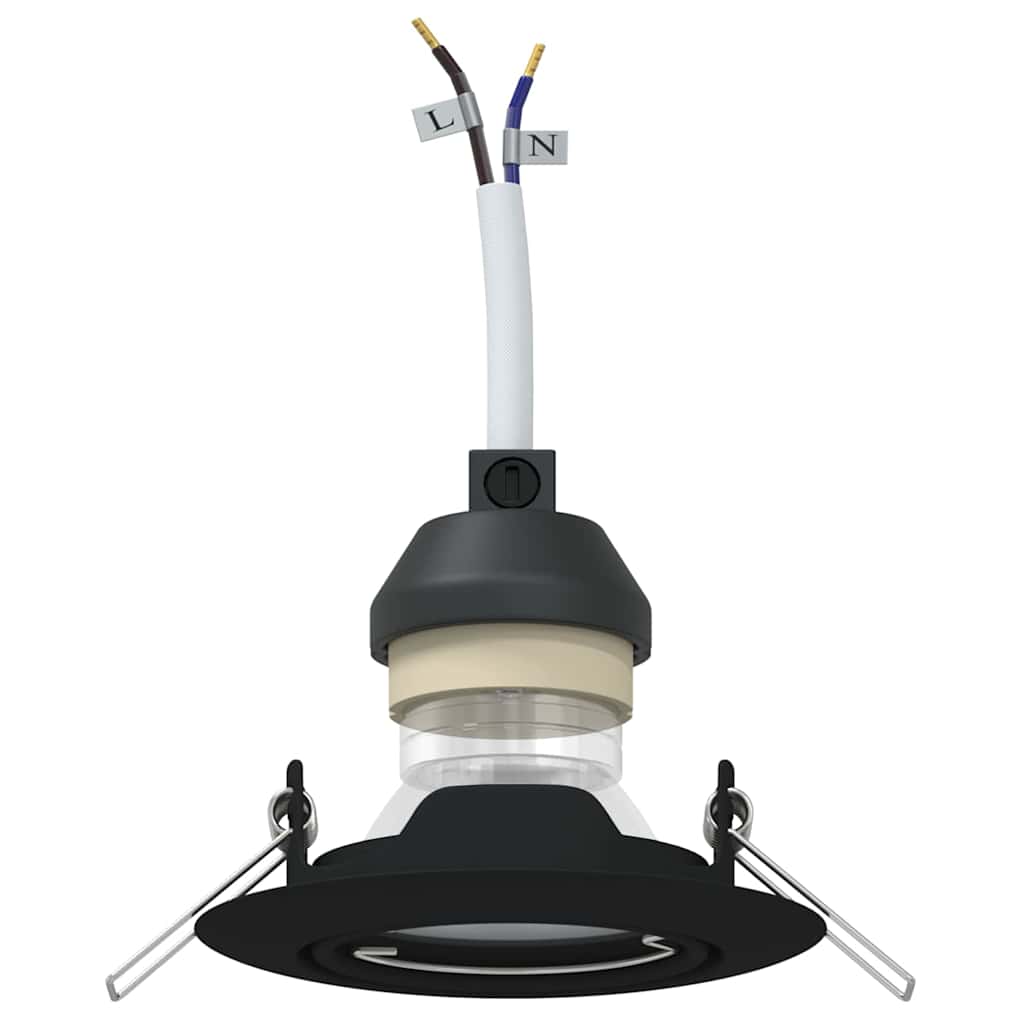 Spotlights con i riflettori 6 pcs Nero 9 x 9 cm Metallo - homemem39