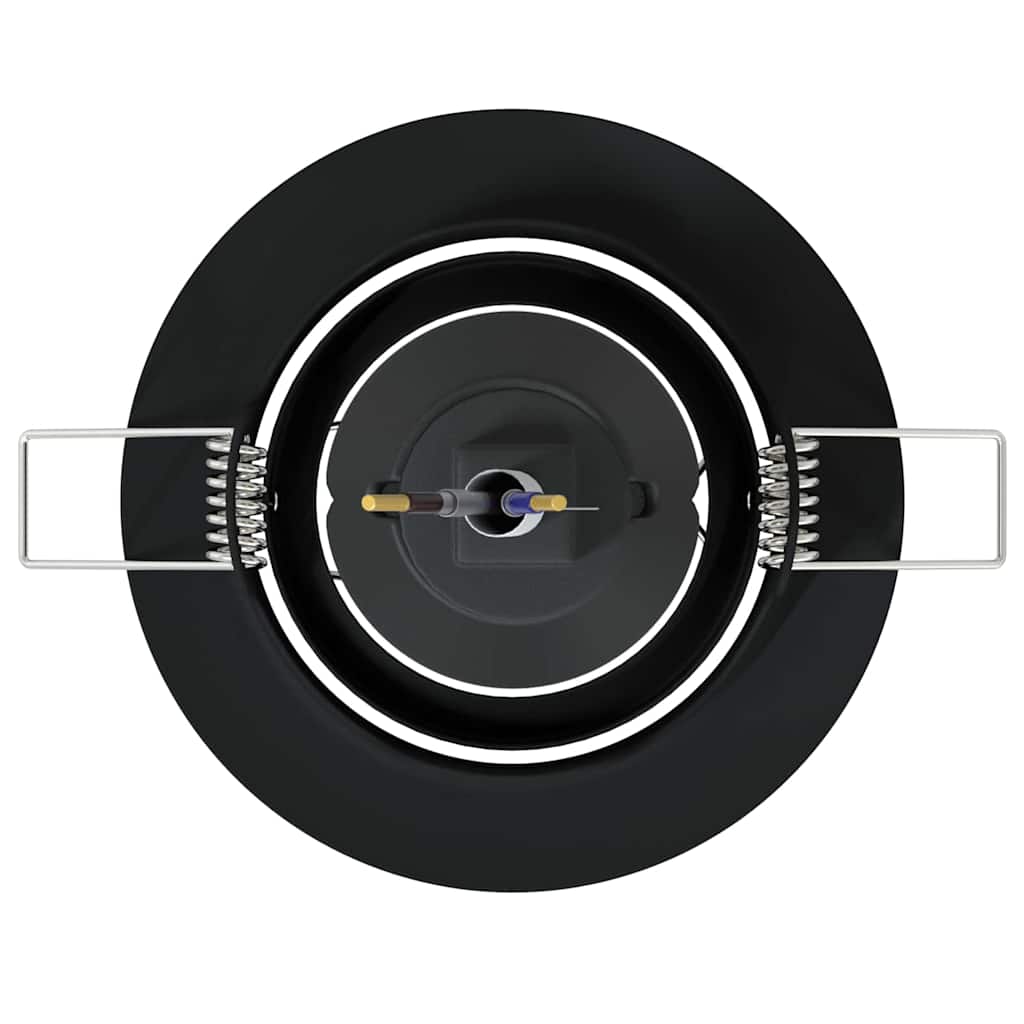 Spotlights con i riflettori 6 pcs Nero 9 x 9 cm Metallo - homemem39