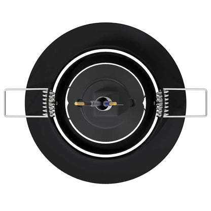 Spotlights con i riflettori 6 pcs Nero 9 x 9 cm Metallo - homemem39