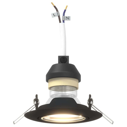 Spotlights con i riflettori 12 pcs Nero 9 x 9 cm Metallo - homemem39