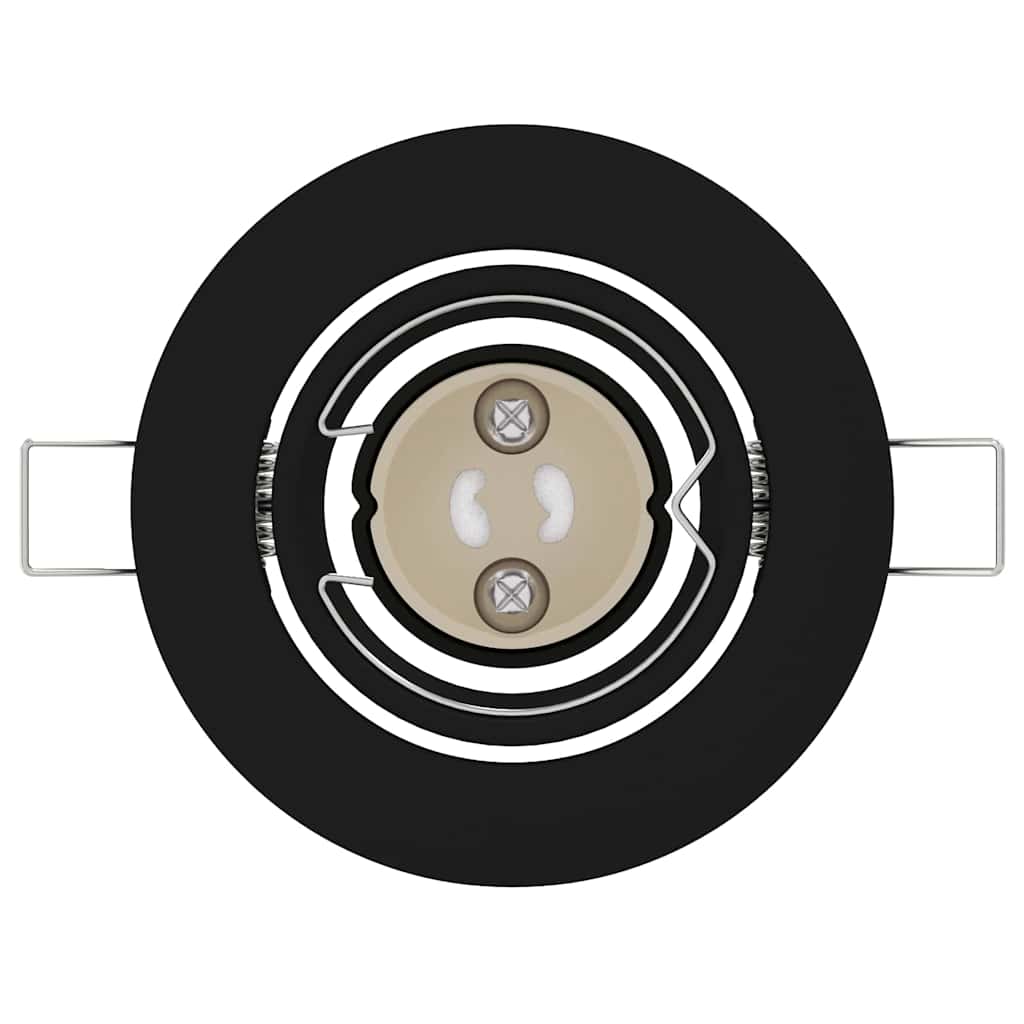 Spotlights con i riflettori 24 pcs Nero 9 x 9 cm Metallo - homemem39