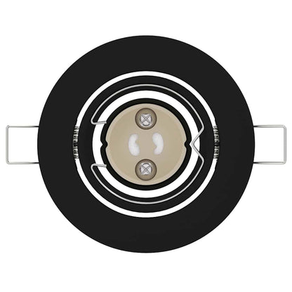 Spotlights con i riflettori 24 pcs Nero 9 x 9 cm Metallo - homemem39