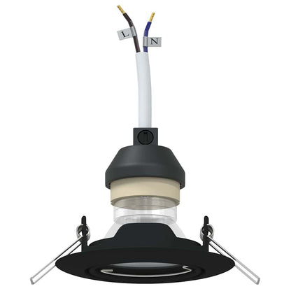 Spotlights con i riflettori 24 pcs Nero 9 x 9 cm Metallo - homemem39