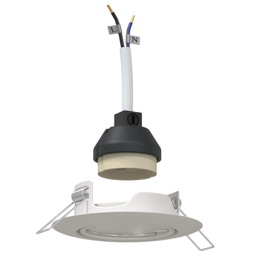 Spotlights con i riflettori 6 pcs Bianco 9 x 9 cm Metallo - homemem39