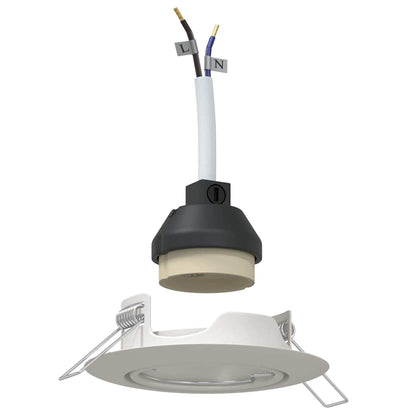 Spotlights con i riflettori 6 pcs Bianco 9 x 9 cm Metallo - homemem39