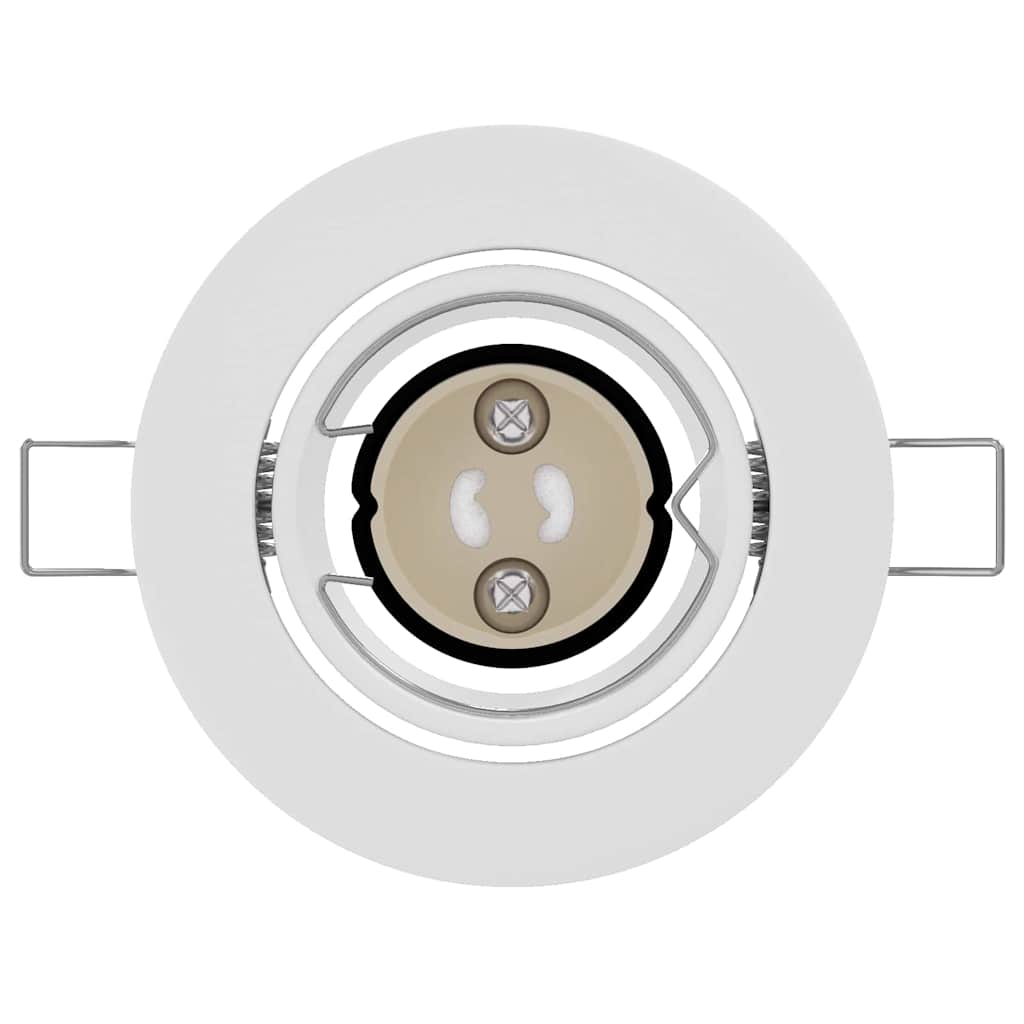 Spotlights con i riflettori 6 pcs Bianco 9 x 9 cm Metallo - homemem39