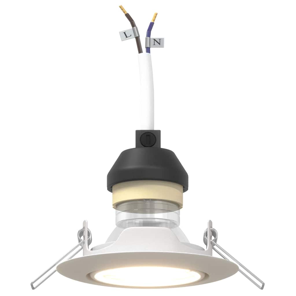 Spotlights con i riflettori 6 pcs Bianco 9 x 9 cm Metallo - homemem39