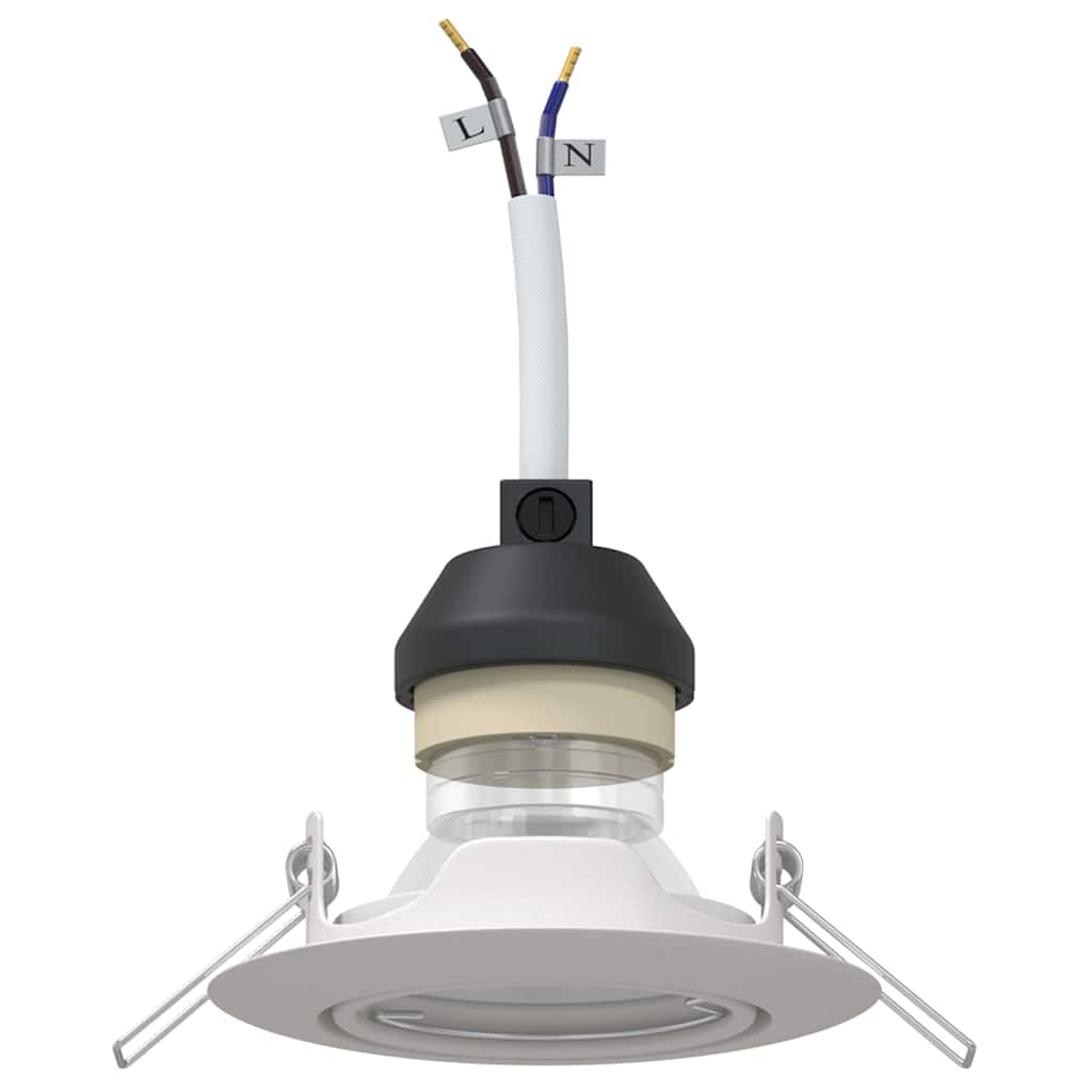 Spotlights con i riflettori 6 pcs Bianco 9 x 9 cm Metallo - homemem39