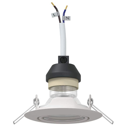 Spotlights con i riflettori 6 pcs Bianco 9 x 9 cm Metallo - homemem39