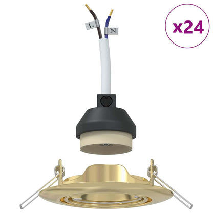 Spotlight 24 pcs Oro 9 x 9 x 2.5 cm Metallo