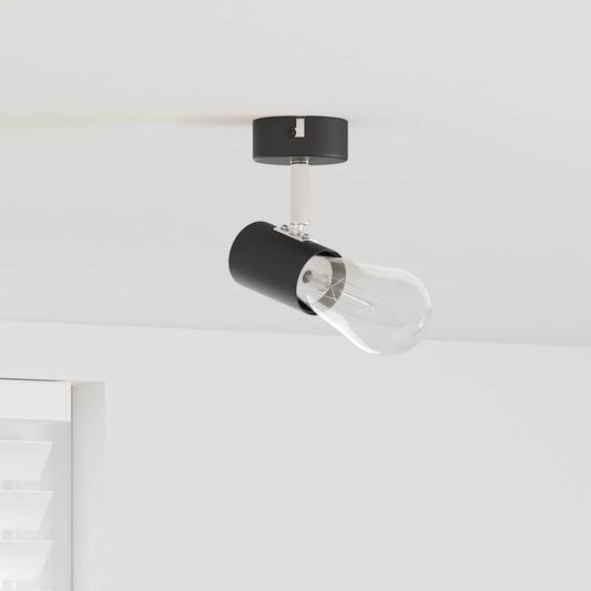 Faretto da soffitto Nero 6,5 x 6 x 11,5 cm Metallo