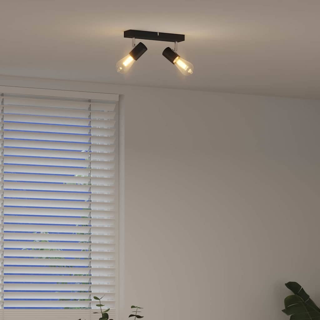 Faretto da soffitto Nero 26 x 6,5 x 11,5 cm Metallo | homemem39