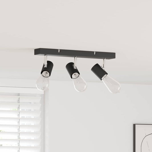Faretto da soffitto Nero 38 x 6,5 x 11,5 cm Metallo | homemem39