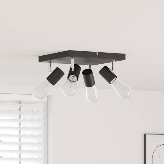 Faretto da soffitto Nero 26,5 x 26 x 11,5 cm Metallo | homemem39
