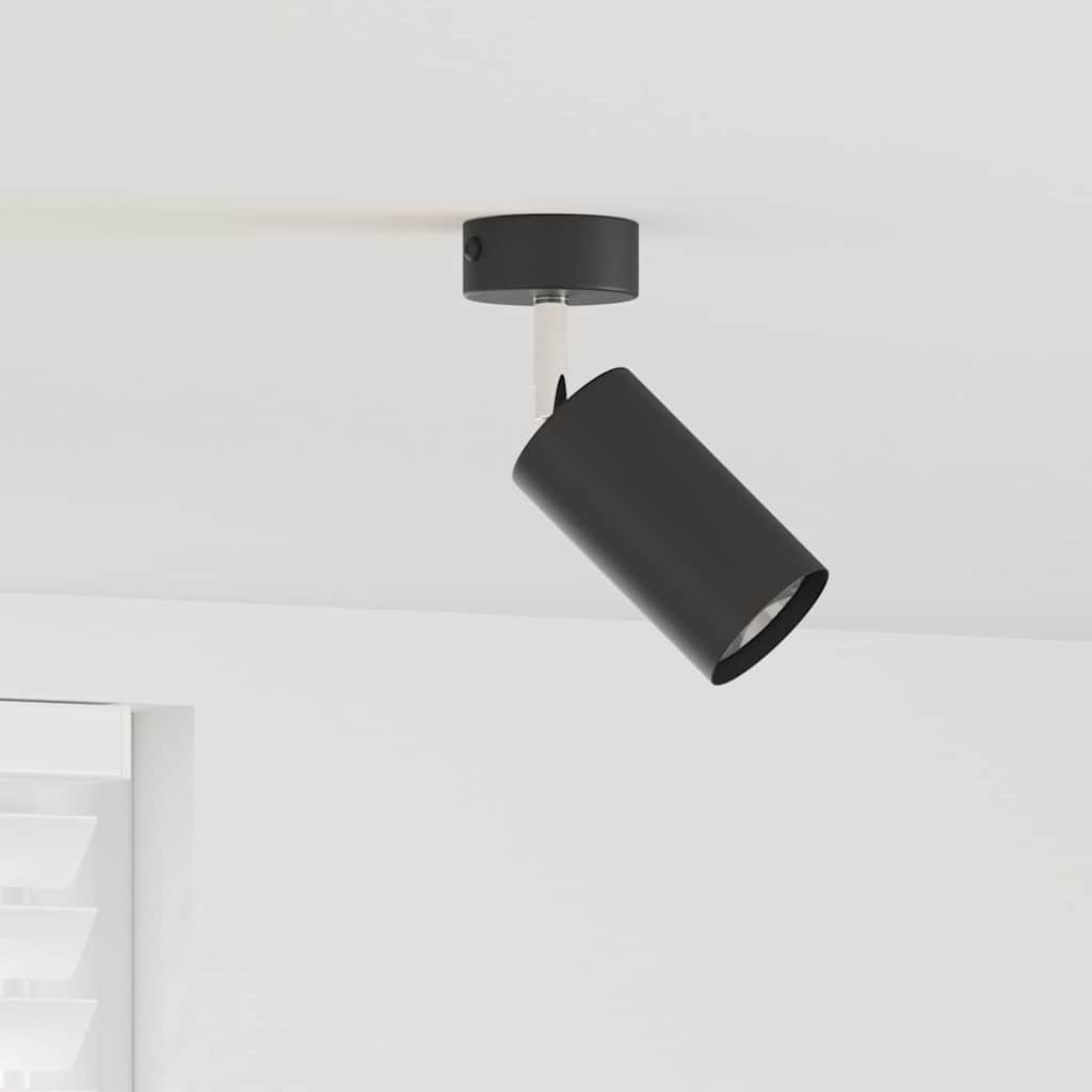 Faretto da soffitto con i riflettori Nero 6 x 6 x 16 cm Metallo | homemem39
