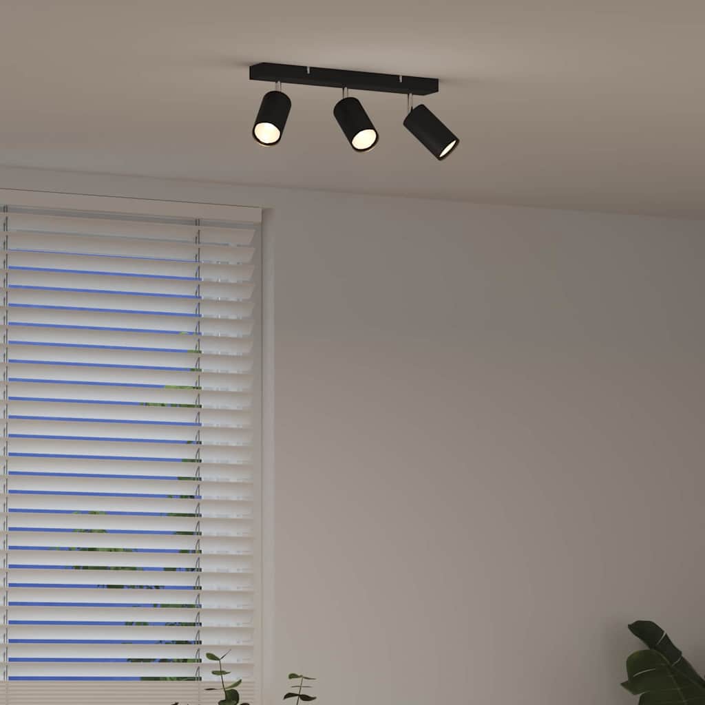 Faretto da soffitto Nero 38 x 6 x 16 cm Metallo | homemem39