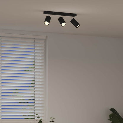 Faretto da soffitto Nero 38 x 6 x 16 cm Metallo | homemem39