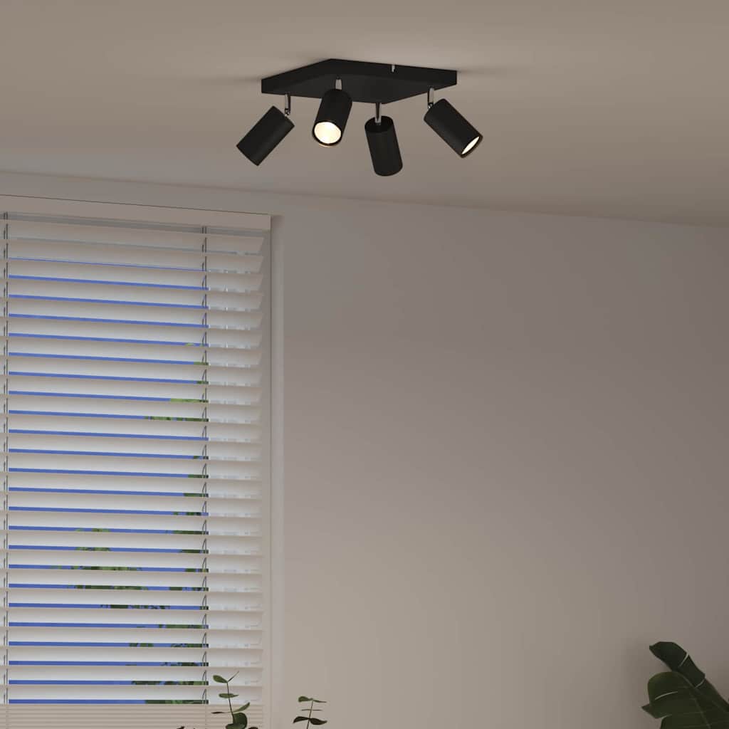 Faretto da soffitto Nero 26 x 26 x 16 cm Metallo | homemem39