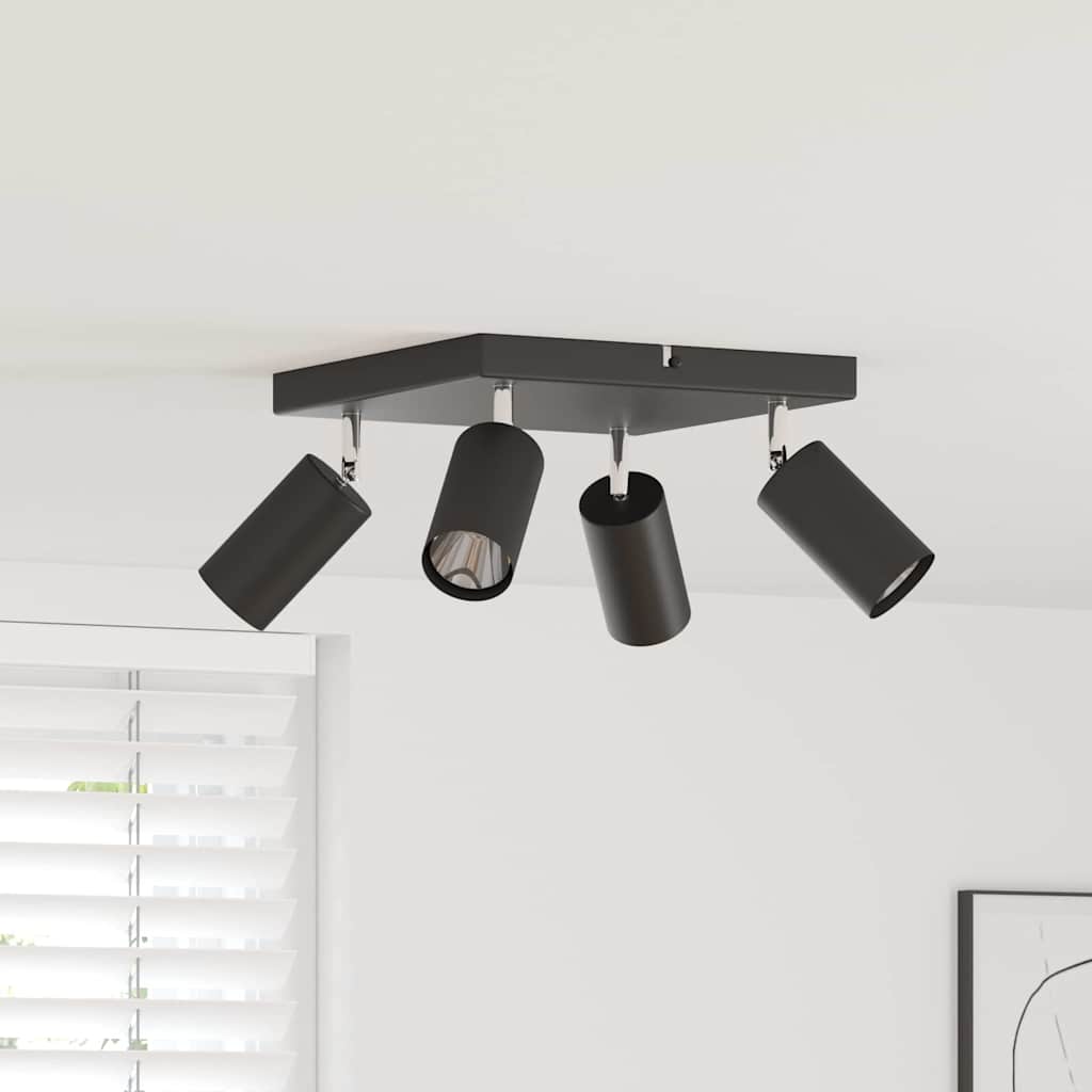 Faretto da soffitto Nero 26 x 26 x 16 cm Metallo | homemem39