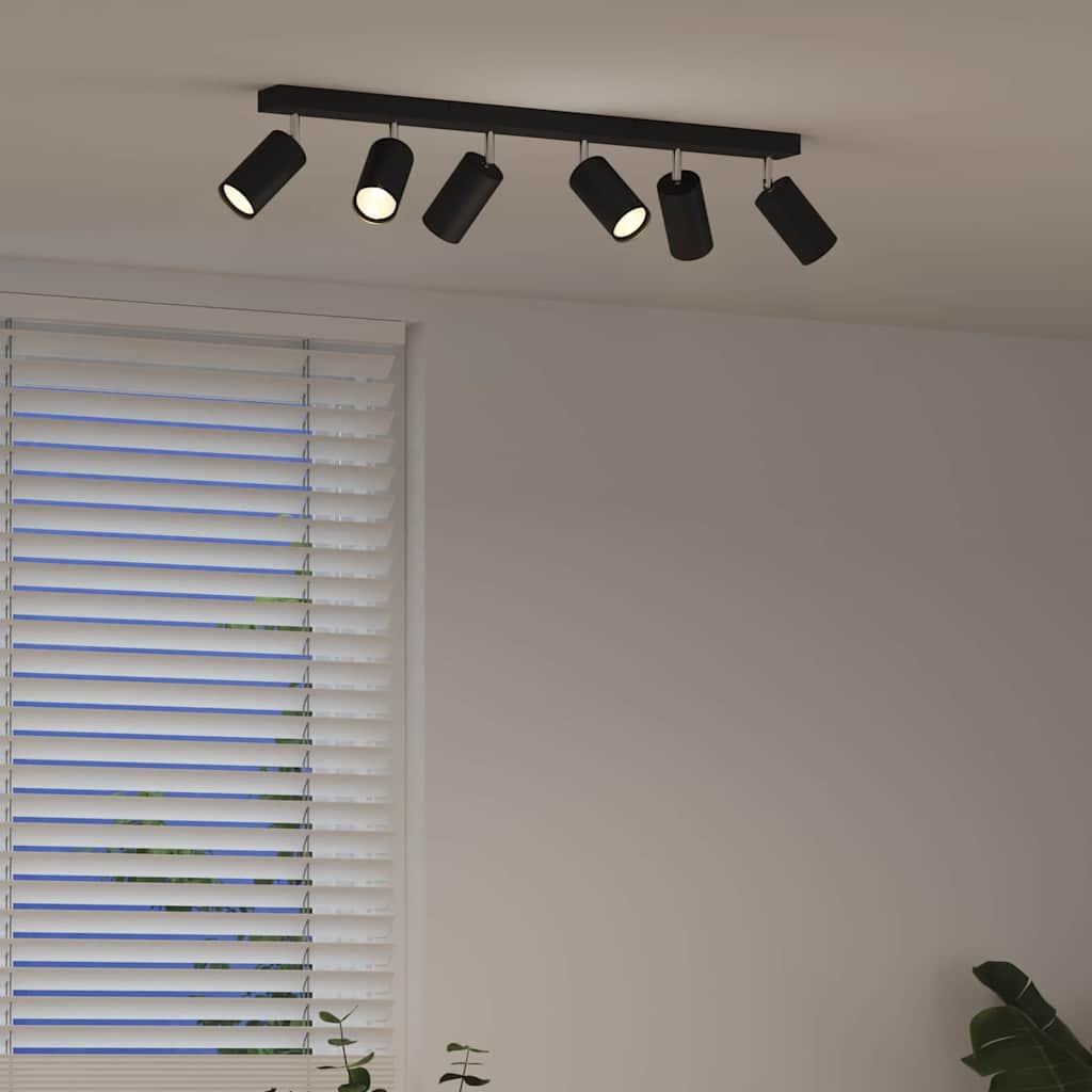 Faretto da soffitto Nero 73 x 6 x 16 cm Metallo | homemem39