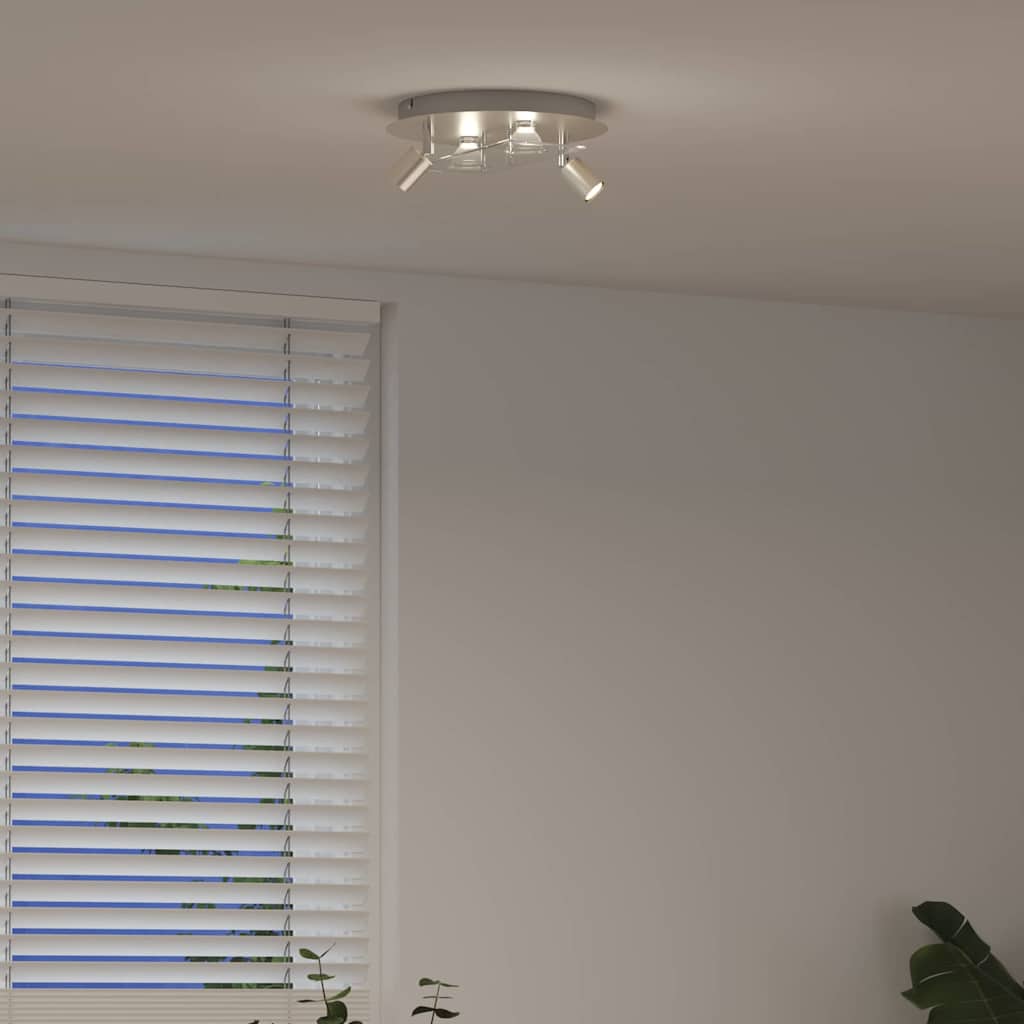 Faretto da soffitto Nichel 29 x 29 x 11 cm Acciaio e vetro | homemem39