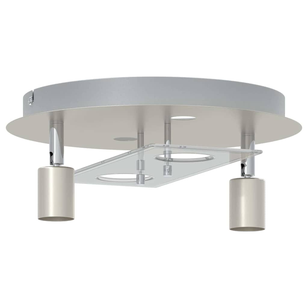 Faretto da soffitto Nichel 29 x 29 x 11 cm Acciaio e vetro | homemem39