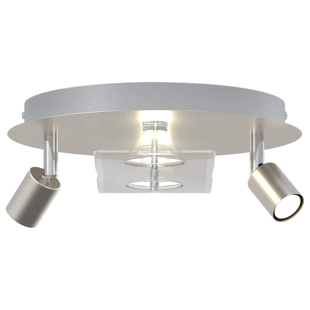 Faretto da soffitto Nichel 29 x 29 x 11 cm Acciaio e vetro