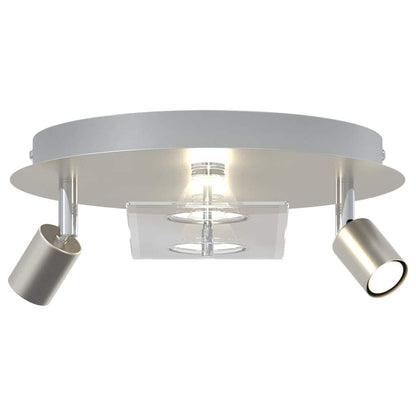 Faretto da soffitto Nichel 29 x 29 x 11 cm Acciaio e vetro