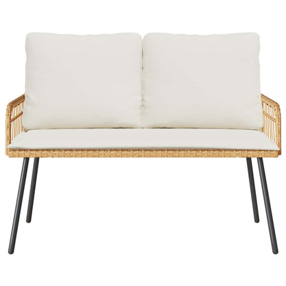 Panchina da giardino con cuscino Natura 114 x 64 x 90cm Acciaio