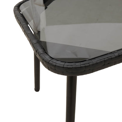 Tavolino da salotto Nero 90 x 45 x 43 cm polyrattan | homemem39