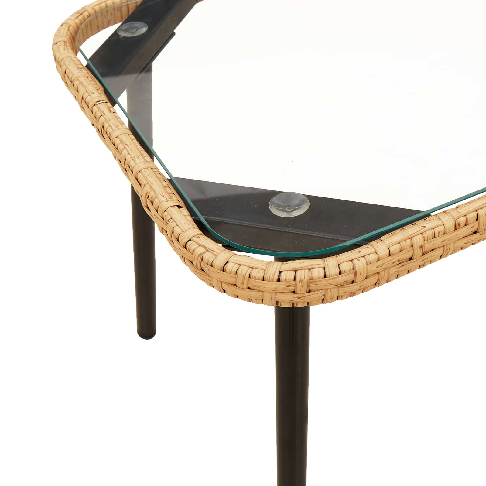 Tavolino da salotto Marrone e Nero 90 x 45 x 43 cm polyrattan | homemem39