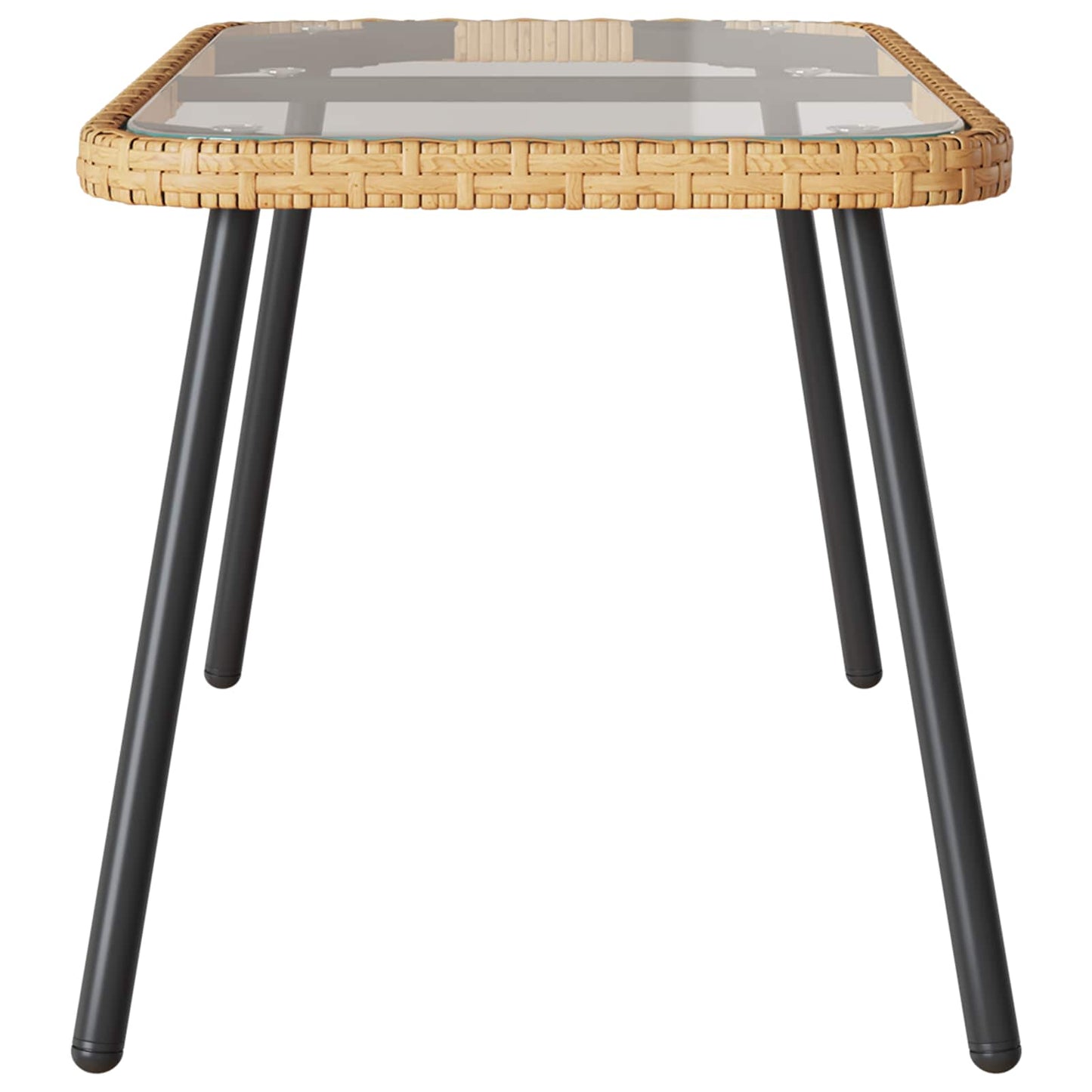 Tavolino da salotto Marrone e Nero 90 x 45 x 43 cm polyrattan