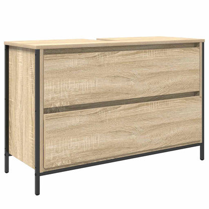 Set di mobili per il bagno con cassetto 3 pcs Rovere Sonoma