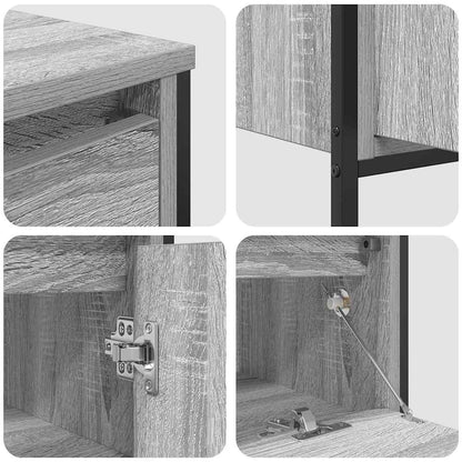 Set di mobili per il bagno 3 pz Grigio Sonoma 90 x 34,5 x 60 cm | homemem39