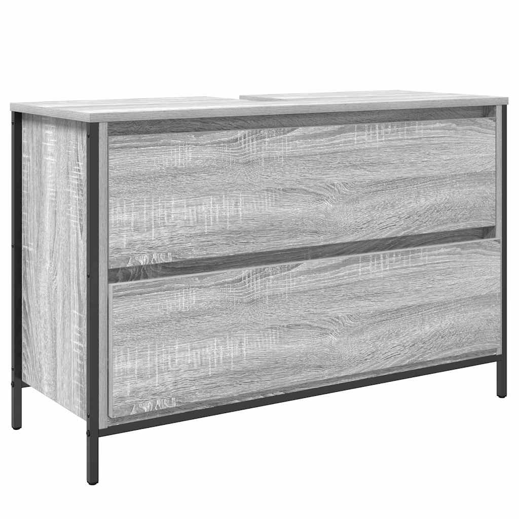 Set di mobili per il bagno 3 pz Grigio Sonoma 90 x 34,5 x 60 cm | homemem39