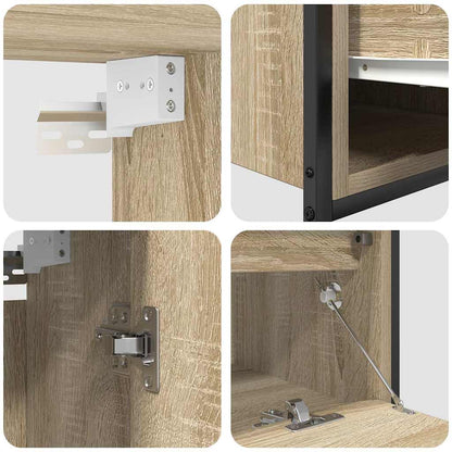 Set Mobili da Bagno 2 pz Rovere Sonoma in Legno Multistrato | homemem39