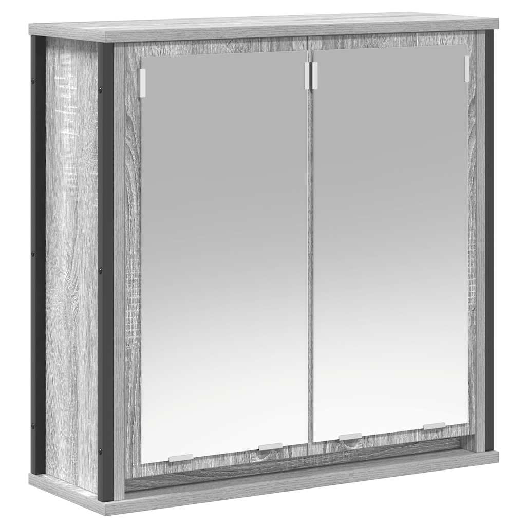 Set Mobili da Bagno 2 pz Grigio Sonoma in Legno Multistrato | homemem39