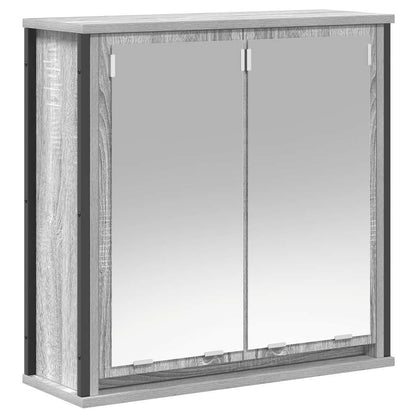 Set Mobili da Bagno 2 pz Grigio Sonoma in Legno Multistrato | homemem39
