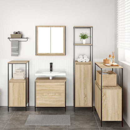 Set di mobili per il bagno 5 pcs Beige Legno multistrato | homemem39