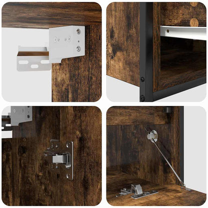 Set di mobili per il bagno 5 pz Marrone 36 x 35 x 165 cm