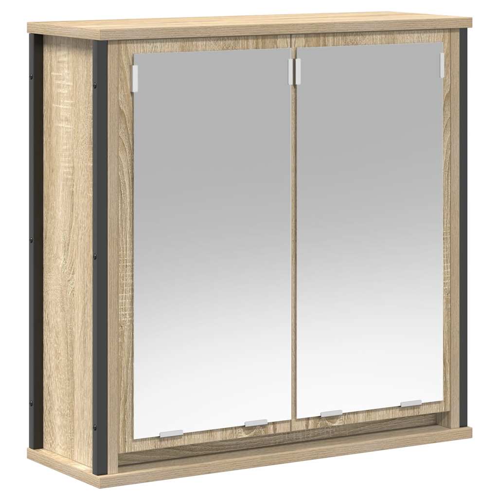 Set Mobili da Bagno 2 pz Rovere Sonoma in Legno Multistrato | homemem39