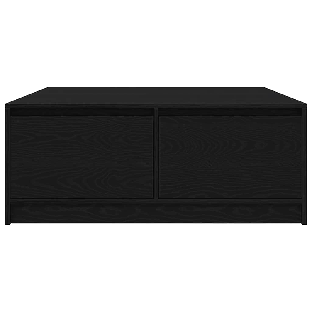 Tavolino da Salotto con Cassetti Rovere Nero 100x100x40 cm | homemem39