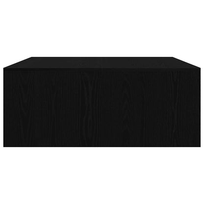 Tavolino da Salotto con Cassetti Rovere Nero 100x100x40 cm | homemem39