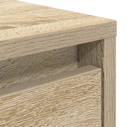 Tavolino da Salotto con Cassetti Rovere Sonoma 100x100x40 cm