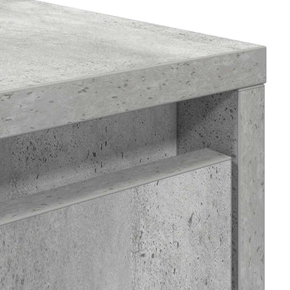 Tavolino da Salotto con Cassetti Grigio Cemento 100x100x40 cm