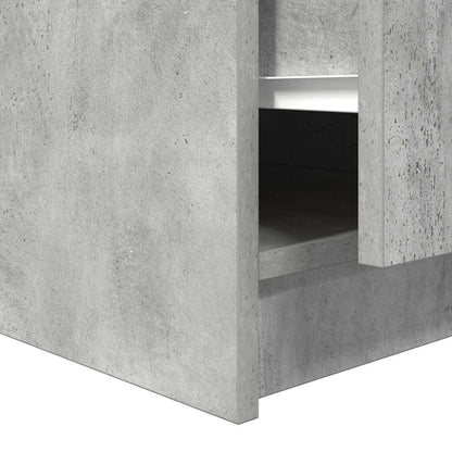 Tavolino da Salotto con Cassetti Grigio Cemento 100x100x40 cm